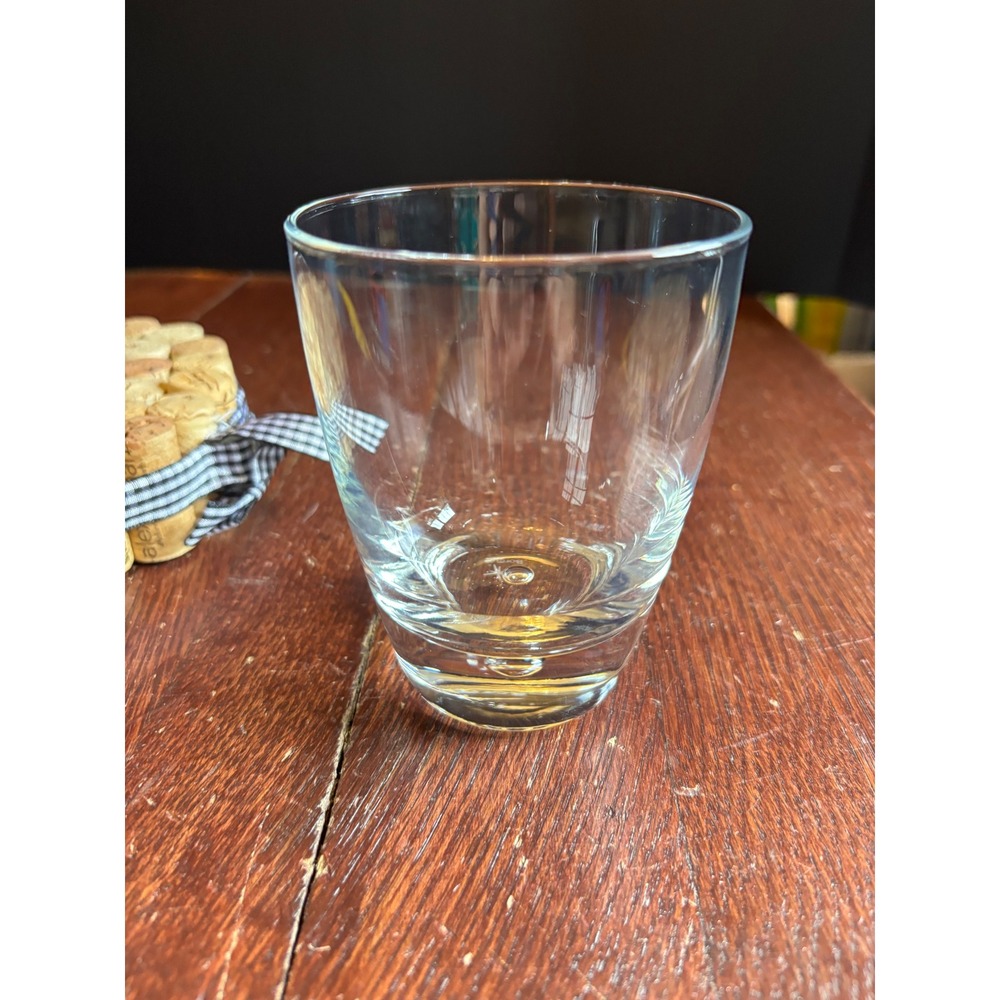 Bormioli Rocco Luna Rocks Glass Clear Bubble Base Whiskey Tumbler Made in Italy
